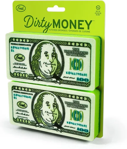 Vista 6 de Genuine Fred, Dirty Money, Esponjas de cocina, Juego de 2, Verde (5286467)