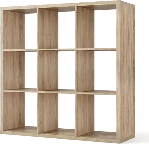 Vista 13 de CAPHAUS Estante organizador de almacenamiento de 13 pulgadas, con borde exterior extragrueso, divisor de estante de almacenamiento abierto, Roble