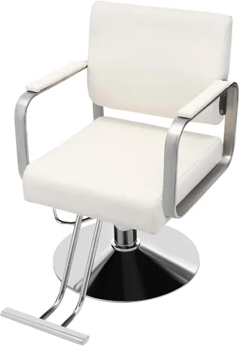 Vista 11 de Silla de peluquería, silla de peluquería ajustable para spa, silla de peluquería giratoria de 360°, silla de peluquería multifunción con reposapiés