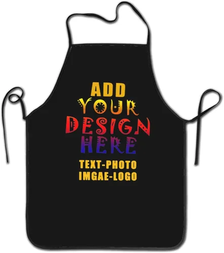 Vista 8 de Delantales personalizados para añadir nombre, logotipo, texto, foto, diseño de imagen, delantal de chef para grandes regalos