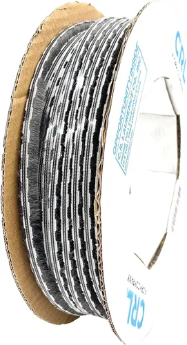 Vista 3 de CRL Z78172C - Burlete con cremallera de 100 pies, altura del pelo de 0.250 pulgadas, ancho de respaldo de 0.187 pulgadas, gris