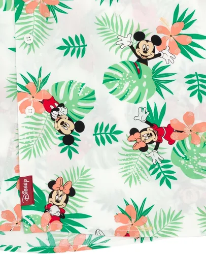 Vista 4 de Disney Mickey Mouse - Camisa hawaiana familiar hawaiana con botones para recién nacido a adulto