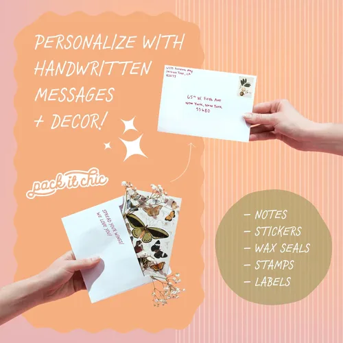 Vista 5 de Pack It Chic - Sobres de papel kraft A7 de 5 x 7 pulgadas (250 unidades) sobres autosellados para invitaciones de boda, tarjetas de salvar la fecha