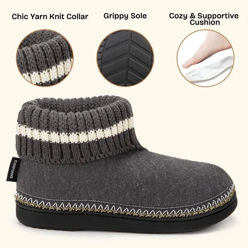 Vista 5 de EverFoams Pantuflas cómodas de espuma viscoelástica para mujer con suela de goma para interiores y exteriores