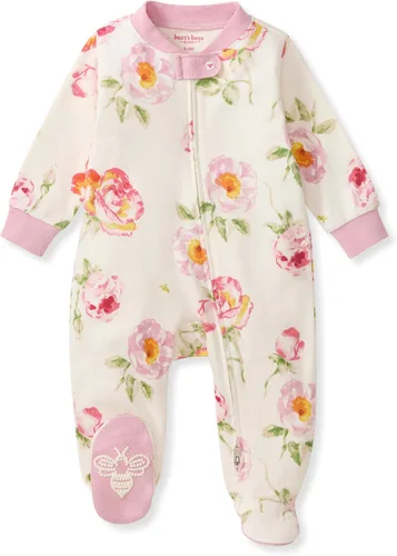 Vista 31 de Burt's Bees Baby Pijama con pies de algodón orgánico para niña Cozy Teddies - Paquete de 1