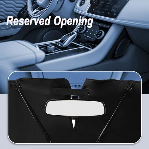 Vista 4 de Car Sun Shield Umbrella for Honda CR-V Hybrid 2023 2024 2025, Lightweight Folds Flat No Bulk with Pull String Handle Car Sunshade,S (125 * 65 cm)