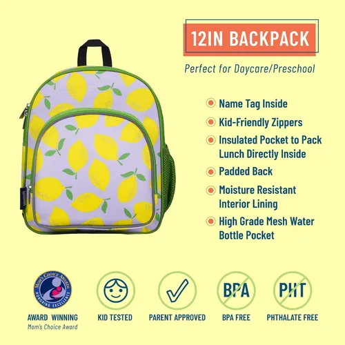 Vista 2 de Wildkin Mochila para niña, morado, talla única