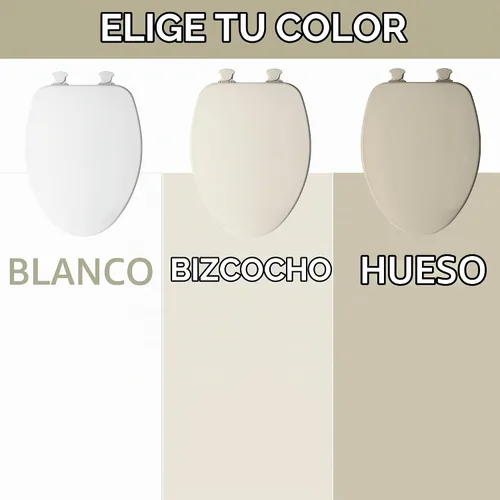 Vista 4 de Asiento de inodoro CHURCH, bisagras de liberación de limpieza fácil para limpiezas profundas, asiento de madera esmaltada duradera, alargado, blanco