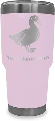 Vista 17 de LaserGram Vaso aislado al vacío de 20 onzas, pato, grabado personalizado incluido (negro) Engraved Gift for Duck Hunters, Vacuum Insulated