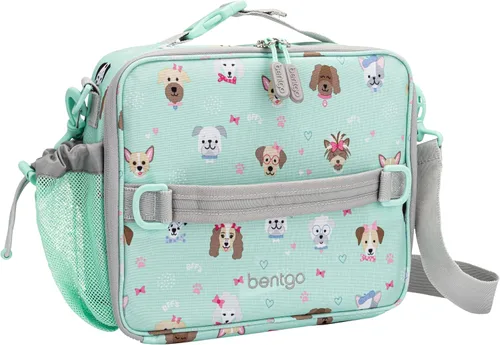 Vista 15 de Bentgo Bolsa de almuerzo con estampado para niños, doble aislamiento, reutilizable, para niños de más de 3 años, correa ajustable; sostiene