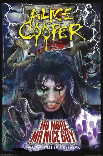 Vista 11 de Trends International Alice Cooper - Póster de pared No More Mr. Nice Guy, 14.725 x 22.375 pulgadas, versión enmarcada de madera de granero Versión