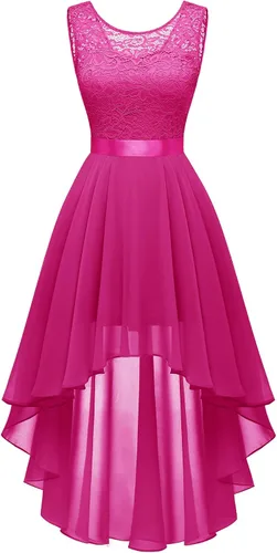 Vista 20 de BeryLove Vestido de cóctel de encaje formal para mujer, fiesta de invitada Negro