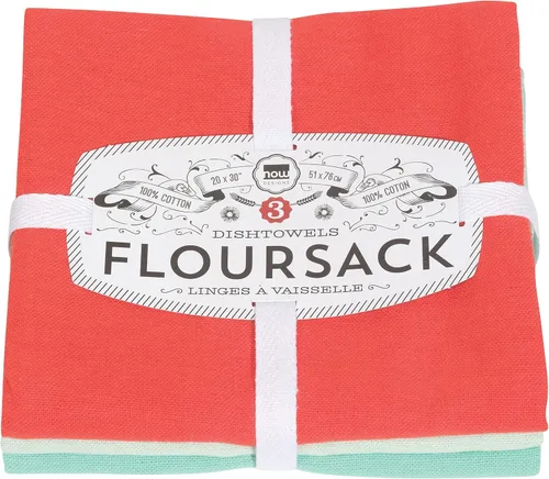 Vista 13 de Now Designs floursack – paños de cocina, set de tres, azul/blanco real