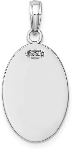 Vista 3 de Colgante con medalla de San Cristóbal de oro blanco macizo de 14 k, 0.984 in, Metal