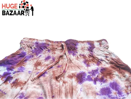 Vista 7 de Pantalones de yoga de teñido anudado para meditación, oraciones unisex por nepalí hecho a mano, tela auténtica Khaddar