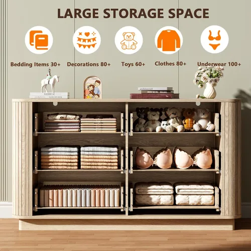 Vista 6 de Cómoda para dormitorio, cómoda de 6 cajones