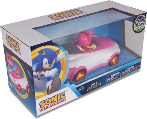 Vista 5 de NKOK Sonic Racing RC Car Amy Rose escala 1:28, 2.4 GHz, con licencia