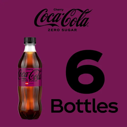 Vista 4 de Coca-Cola Cherry Coke Zero Sugar 16.9 fl oz Paquete de 12