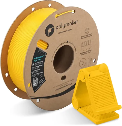 Vista 16 de Polymaker PLA Pro Filament 1.75mm 1KG Black, High-Impact Resistance Tough, High Speed Up to 300mm/s, Clean Surface, Low-Warp, Easy to Print on