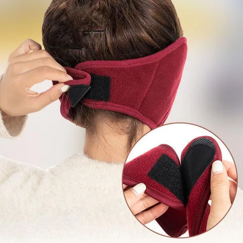 Vista 3 de Unisex Winter Warm Mask with Ear Cover - 360 Degree Wrap Dustproof Breathable Half Face Mouth Cover Face Earflaps