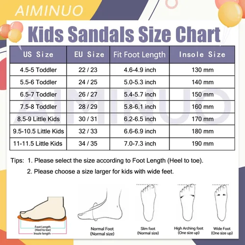 Vista 2 de AIMINUO Sandalias de verano para niños pequeños, sandalias antideslizantes para la ducha, playa, piscina, sandalias blancas para niños y niñas