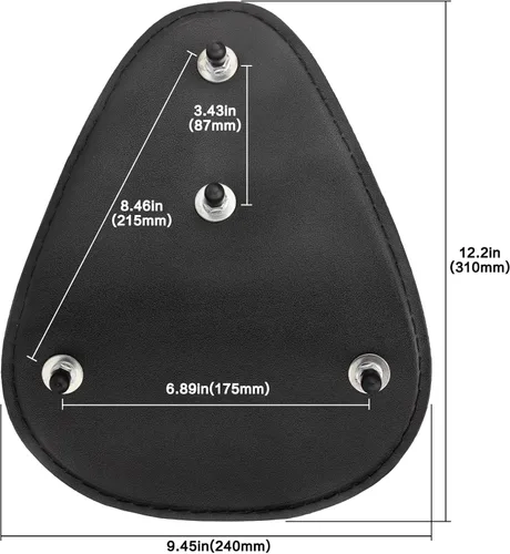 Vista 6 de Bobber - Kit de asiento individual para Harley Sportster 883 1200 Para Honda Yamaha Kawasaki Suzuki Custom Builds, soporte base de resorte