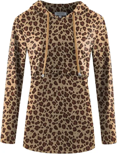Vista 16 de GINKANA Sudadera con capucha para mujer, manga larga, lactancia materna, ropa casual