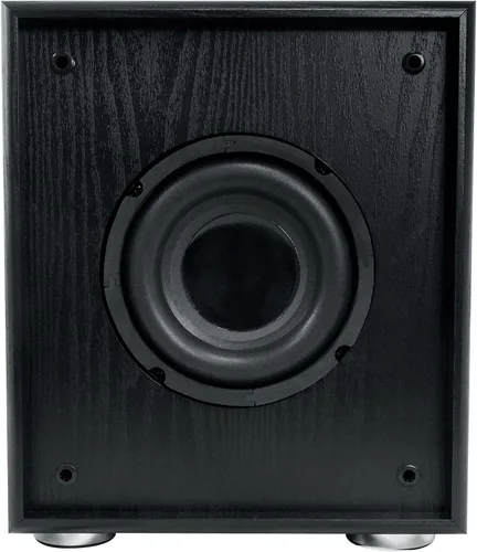 Vista 3 de Rockville Rock Shaker 6.5 Negro 200 W pico/100 W RMS amplificador eléctrico para cine en casa, Clase-D, Crossover ajustable, 20Hz-200Hz, diseño
