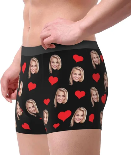 Vista 4 de Bóxers personalizados para hombres, novio, padre, marido, boxeadores divertidos personalizados para hombres, regalos de cumpleaños, día de San