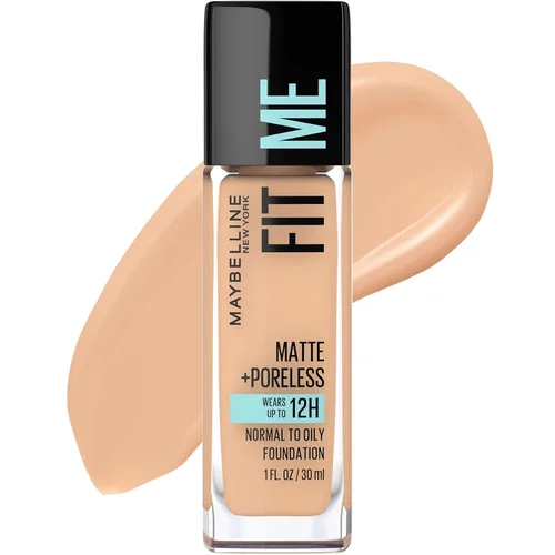 Vista 21 de Maybelline New York Fit Me Matte + Poreless Base Líquida, Formato de Bolsa, 220 Natural Beige, 1.3 onzas 220 Beige natural
