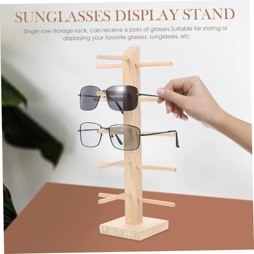 Vista 9 de Estante de exhibición de lentes y lentes de sol, soporte de almacenamiento para decoración de oficina en el hogar, organizador elegante para lentes