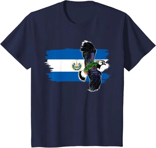 Vista 71 de Camiseta con la bandera de El Salvador, mapa de El Salvador, camiseta de Salvador para mujer, Negro