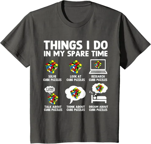 Vista 40 de Things I Do in My Spare Time Cube Puzzle Speed Cubing Camiseta