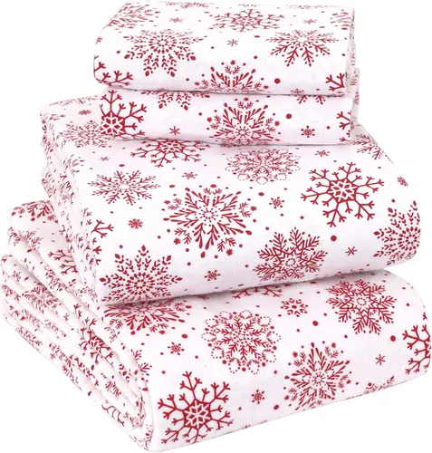 Vista 22 de Sleepdown Juego de sábanas de franela de algodón 100 % de 160 GSM - Gris escarcha, individual