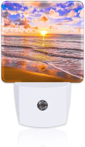 Vista 18 de Luz nocturna de Feliz Acción de Gracias para niños, otoño otoño naranja calabaza hoja de arce luz nocturna enchufable con sensor de atardecer a