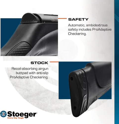 Vista 3 de Stoeger S3000-C Compact Airgun with Fiber-Optic Sights Combo - Includes 4 x 32 Scope