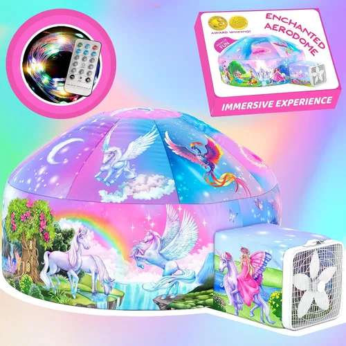 Vista 8 de W&O Aerodome Arctic Camo con luces LED y sonido, se infla en segundos para niños de 3 a 12 años (ventilador no incluido)