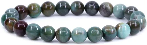 Vista 98 de Amandastone Pulsera elástica de cuentas redondas de 0.315 in con piedras preciosas naturales de 7 pulgadas