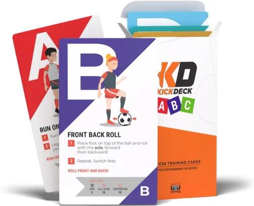 Vista 8 de Kick Deck HoopDeck de UVU Training - Programa de entrenamiento de baloncesto de 52 cartas para todos los niveles de habilidad y edades - Desarrollo