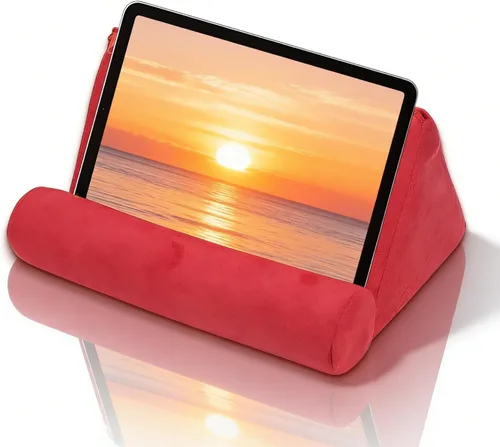 Vista 9 de Cyrank Soporte de almohada para tableta de múltiples ángulos, soporte suave para tableta, soporte para escritorio de regazo, cama, cómoda visión