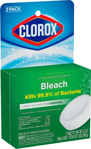 Vista 8 de Clorox Pastillas de inodoro ultra limpias, 2 unidades, 3.5 onzas cada una (paquete puede variar)