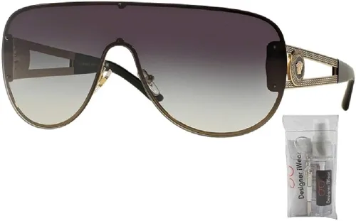 Vista 2 de Versace VE2166 - Gafas de sol aviador para hombres para mujeres paquete con kit de cuidado de gafas de cortesía iWear de diseñador