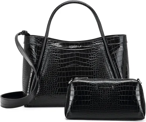 Vista 11 de NEWBELLA Kelly Bolsa Tote de Cuero Vegano para Mujeres - Elegante Bolsa Versátil de Transporte con Asa Superior, Bolso de Hombro Hobo con Monedero