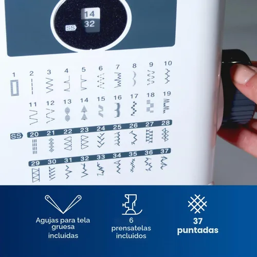 Vista 5 de Máquina de coser Brother ST371HD, fuerte y rígida, con 37 tipos de puntada