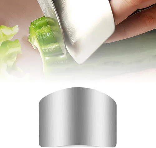 Vista 7 de Protector de dedos de acero inoxidable, protector de dedos mejorado 2025 para cortar alimentos, herramienta segura para cortar, cortar en cubitos