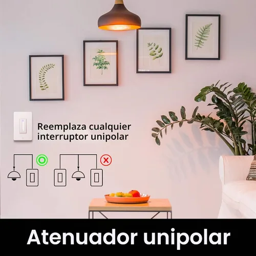 Vista 4 de Geeni Interruptor de luz inteligente con atenuación Wi-Fi, sin concentrador, Alexa y Google Home