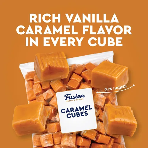 Vista 5 de Caramelos en forma de cubos de caramelo, bolsa a granel de 1 libra, envueltos individualmente, aproximadamente 75 unidades Soft, Chewy, Classic