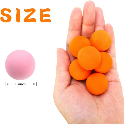 Vista 3 de CHAKANLX 48 bolas de recambio Power Popper, bolas de espuma suave de aproximadamente 1.2 pulgadas de diámetro, bolas de espuma para pistolas de aire