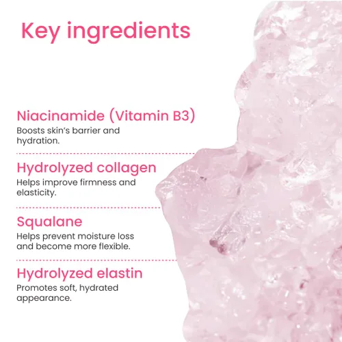 Vista 4 de QUIA Crema de Gelatina de Colágeno – Hidratante en Gel Ligero para una Piel Radiante y Tersa – Con Niacinamida y Péptidos – Cuidado de la Piel
