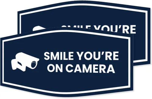 Vista 52 de Fancy Smile You're On Camera Letrero (negro) - Mediano (1 unidad)